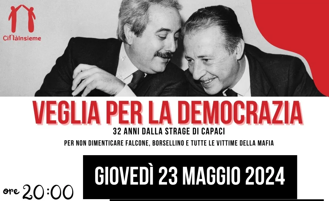 Strage di Capaci, stasera la “veglia per la democrazia”