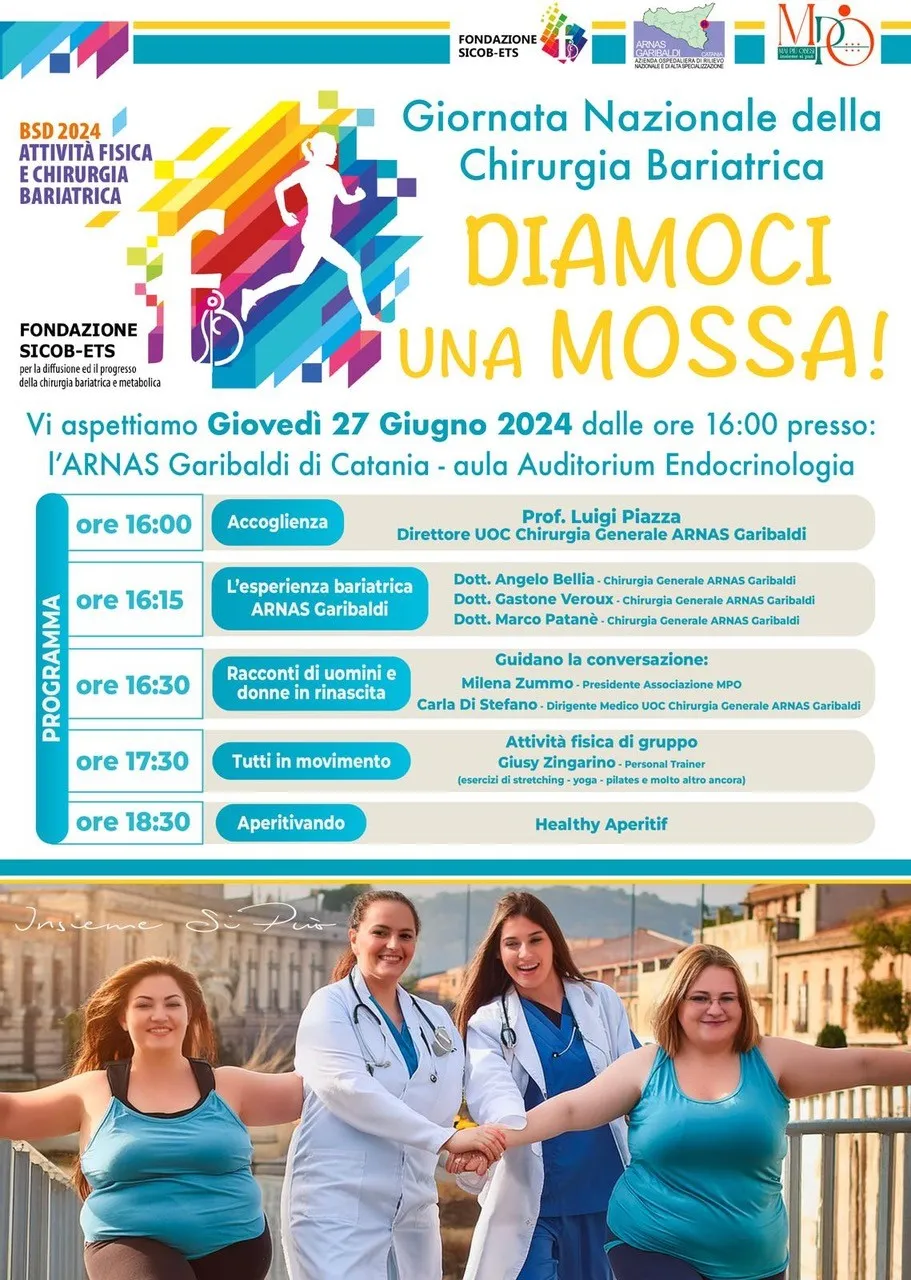Prevenire e combattere l’obesità, all’Arnas Garibaldi l’incontro “Diamoci una mossa”