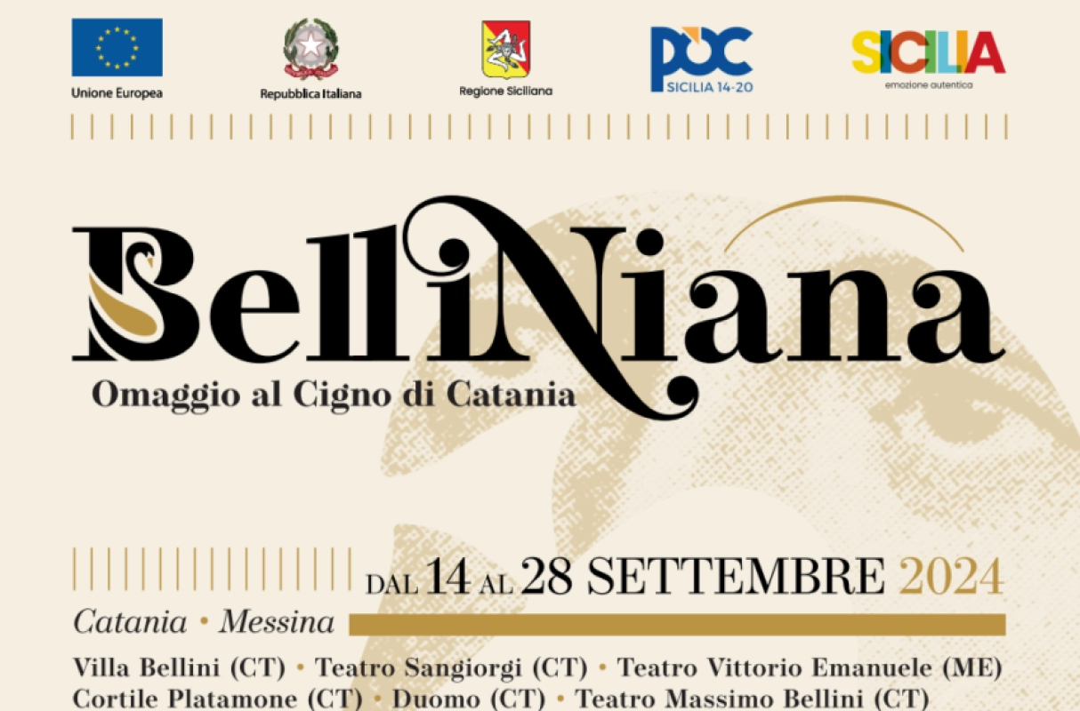 A settembre al via Belliniana, la rassegna omaggio al Cigno di Catania.