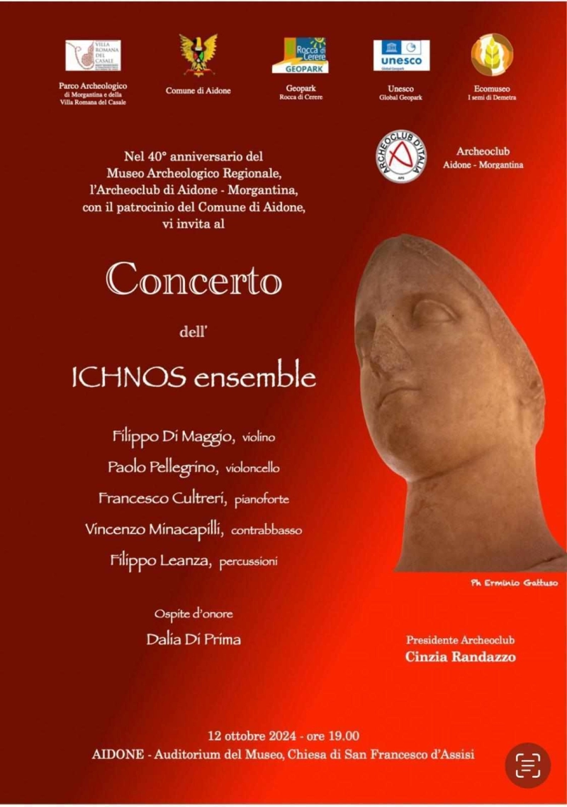 Aidone, concerto dell’Ichnos Ensemble per i 40 anni del Museo archeologico regionale