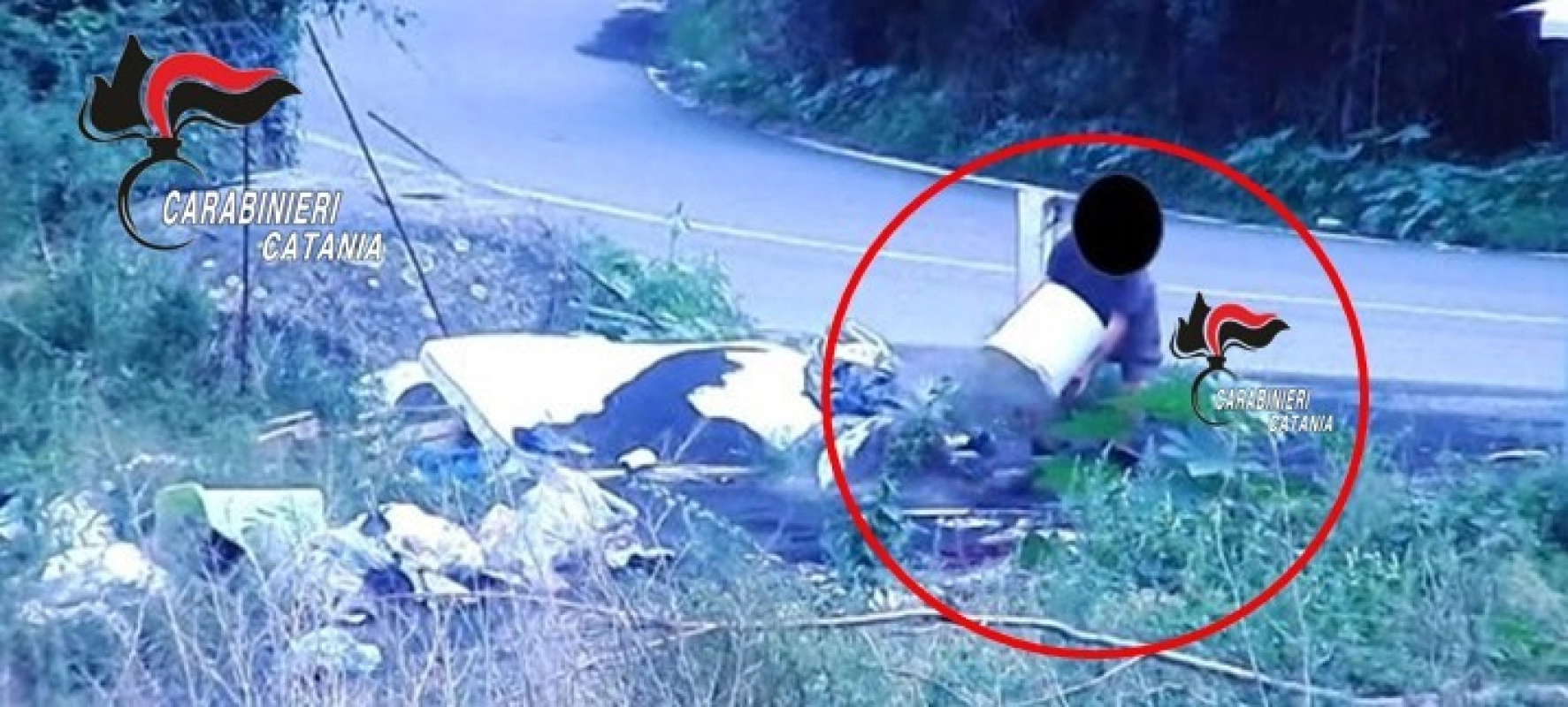 Beccati durante il “lancio dei rifiuti”: due denunciati nel catanese