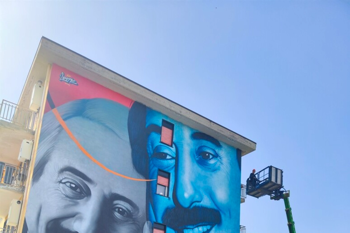 Tre murales dedicati agli eroi della lotta alla mafia